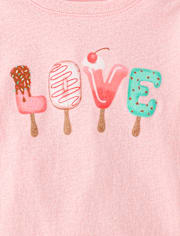 Baby And Toddler Girls Love Popsicle Graphic Tee