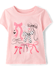 Baby And Toddler Girls Bows Graphic Tee