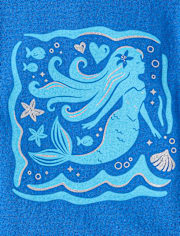 Baby And Toddler Girls Mermaid Graphic Tee