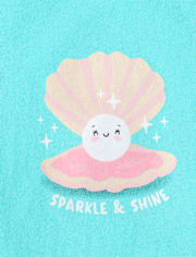 Baby And Toddler Girls Clam Graphic Tee