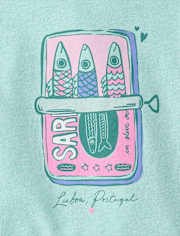 Baby And Toddler Girls Sardines Graphic Tee