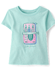 Baby And Toddler Girls Sardines Graphic Tee