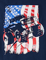 Boys Americana Monster Truck Graphic Tee