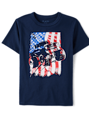 Boys Americana Monster Truck Graphic Tee
