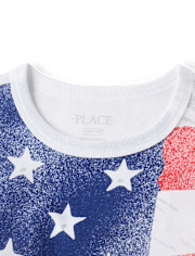 Boys American Flag Graphic Tee