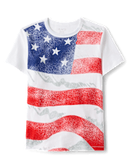 Boys American Flag Graphic Tee