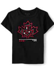 Boys Canadian Flag Graphic Tee