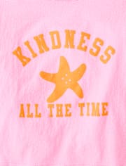 Girls Kindness Relaxed Cropped Graphic Tee