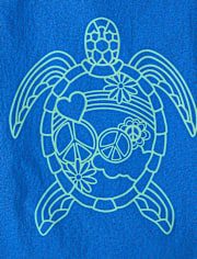 Girls Turtle Relaxed Cropped Graphic Tee