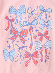 Girls Americana Bows Graphic Tee