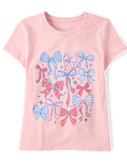 Girls Americana Bows Graphic Tee