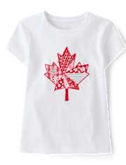 Girls Canada Maple Leaf Graphic Tee