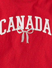 Girls Canada Bow Graphic Tee