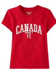 Girls Canada Bow Graphic Tee