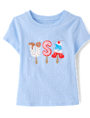 Baby And Toddler Girls USA Popsicle Graphic Tee