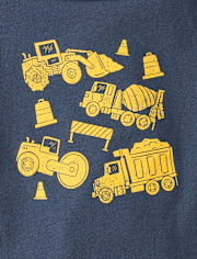 Baby And Toddler Boys Construction Vehicle Graphic Tee