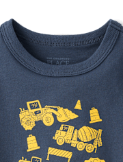Baby And Toddler Boys Construction Vehicle Graphic Tee