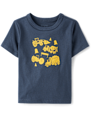 Baby And Toddler Boys Construction Vehicle Graphic Tee