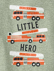 Baby And Toddler Boys Fire Truck Graphic Tee