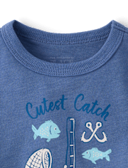 Baby And Toddler Boys Cutest Catch Graphic Tee