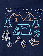 Baby And Toddler Boys Camping Graphic Tee