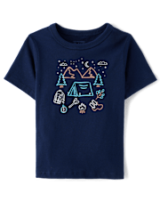 Baby And Toddler Boys Camping Graphic Tee