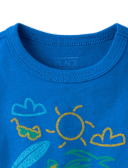 Baby And Toddler Boys Summer Icons Graphic Tee