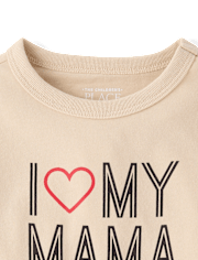 Baby And Toddler Boys Love My Mama Graphic Tee