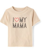Baby And Toddler Boys Love My Mama Graphic Tee