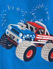 Baby And Toddler Boys Americana Monster Truck Graphic Tee