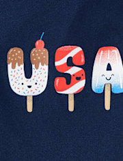 Baby And Toddler Boys USA Popsicle Graphic Tee