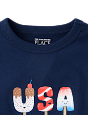 Baby And Toddler Boys USA Popsicle Graphic Tee