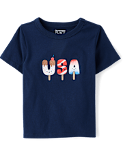 Baby And Toddler Boys USA Popsicle Graphic Tee