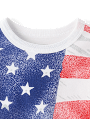 Baby And Toddler Boys American Flag Graphic Tee