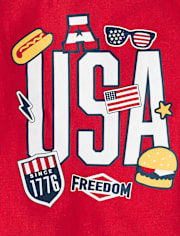 Baby And Toddler Boys USA Graphic Tee