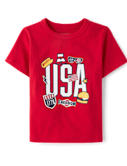 Baby And Toddler Boys USA Graphic Tee
