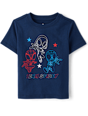 Baby And Toddler Boys Spidey And Friendsâ¢ Team Spidey Americana Graphic Tee