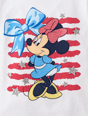Baby And Toddler Girls Minnie Mouseâ¢ Americana Graphic Tee