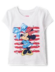Baby And Toddler Girls Minnie Mouseâ¢ Americana Graphic Tee