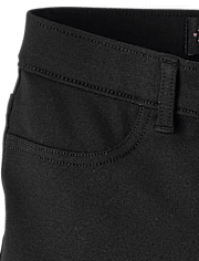 Girls Uniform Ponte Knit Pull On Wide Leg Pants