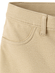 Girls Uniform Ponte Knit Pull On Wide Leg Pants