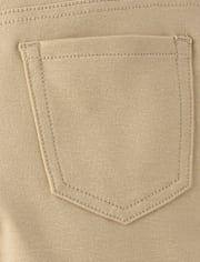 Girls Uniform Ponte Knit Pull On Wide Leg Pants