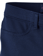 Girls Uniform Ponte Knit Pull On Wide Leg Pants