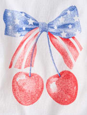 Girls Americana Cherries Graphic Tee