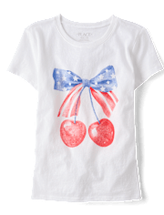 Girls Americana Cherries Graphic Tee