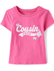 Baby And Toddler Girls Cousin Crew Graphic Tee