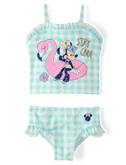 Toddler Girls Minnie Mouseâ¢ Gingham Tankini Swimsuit