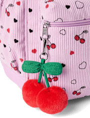 Girls Cherry Corduroy Backpack