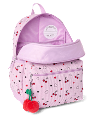 Girls Cherry Corduroy Backpack