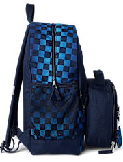 Boys Checkered Backpack 2-Piece Set